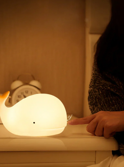 Night Light Whale with Color Change for a Relaxing Atmosphere