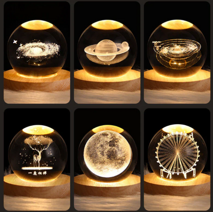 Crystal Lamp with 3D Effect