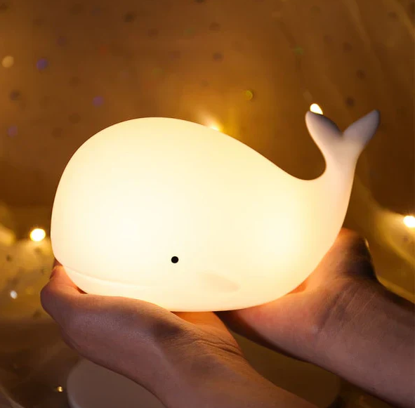 Night Light Whale with Color Change for a Relaxing Atmosphere
