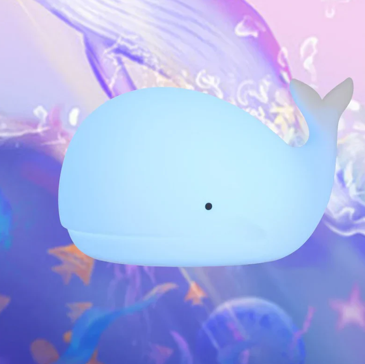Night Light Whale with Color Change for a Relaxing Atmosphere