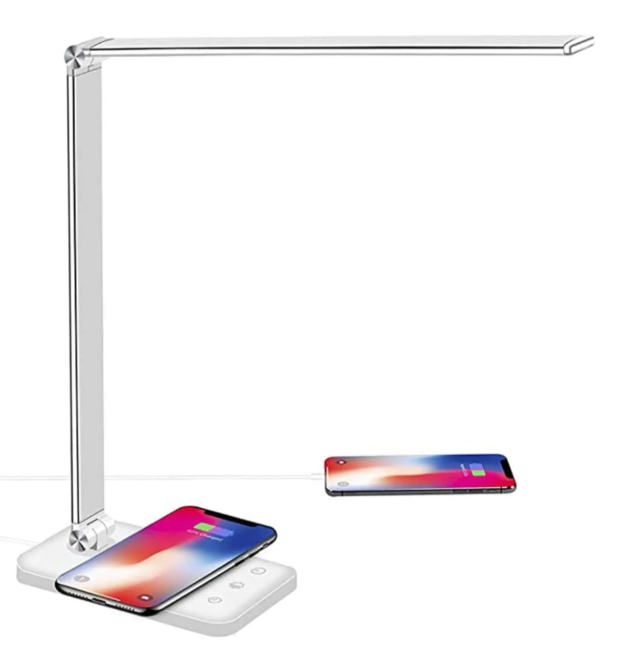 Adjustable LED Desk Lamp with Charging Function and Modern Design