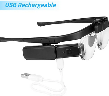 Head-Mounted Magnifying Glass with USB Charging – For Precise Work and Reading