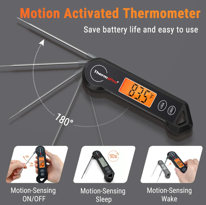 ThermoPro Electronic Kitchen Thermometer with Motion Sensor and Fast Display