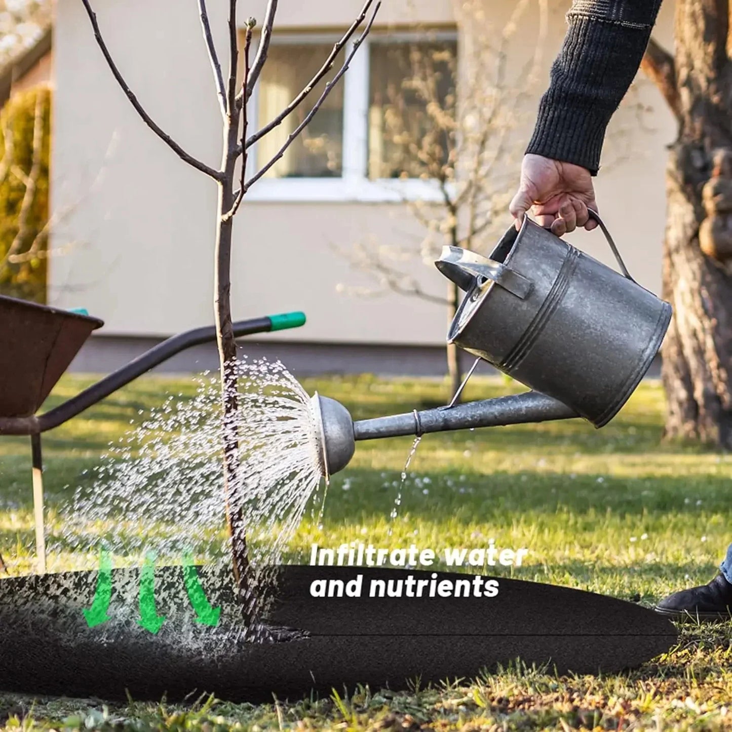 Breathable Weed Control Tree Ring Mat – Root Protection Mat for Garden and Plant Care