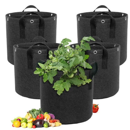 Breathable Felt Grow Bag with Carry Handles – Durable Planting Bag for Garden Plants and Flowers