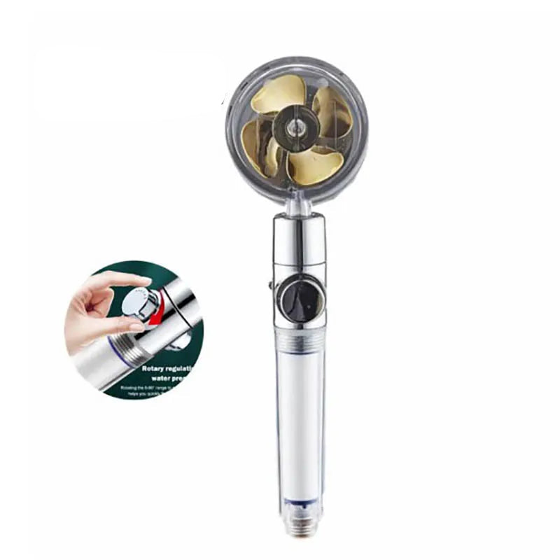 Water- and Energy-Saving Shower Head with Turbo Function