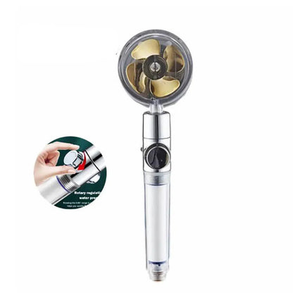 Water- and Energy-Saving Shower Head with Turbo Function
