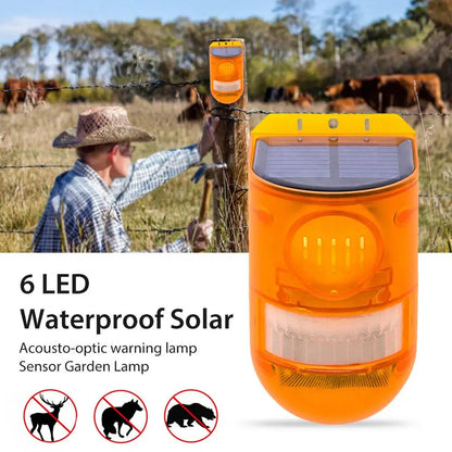 Solar Powered Animal Repeller with Alarm – Effective Protection Against Animals in the Garden