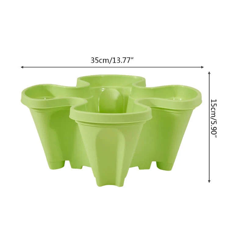 Stackable Plant Pot Set with Wheels – Practical Vertical Planting System