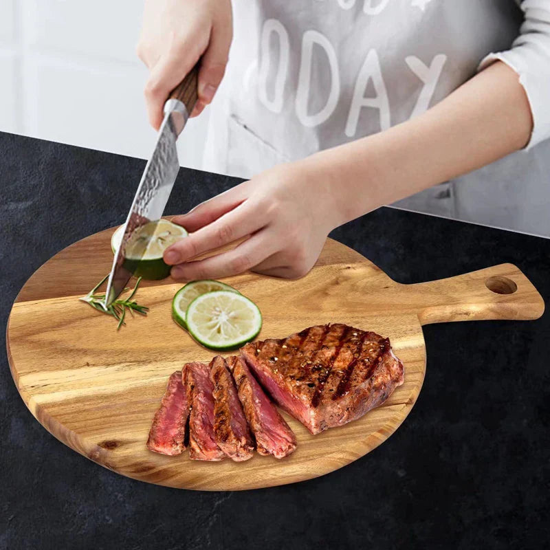 Pizza Peel and Serving Board Made of Acacia Wood with Handle