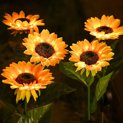 Waterproof Solar Sunflower Lamp for Garden & Patio – Decorative Outdoor Lighting with Solar Power