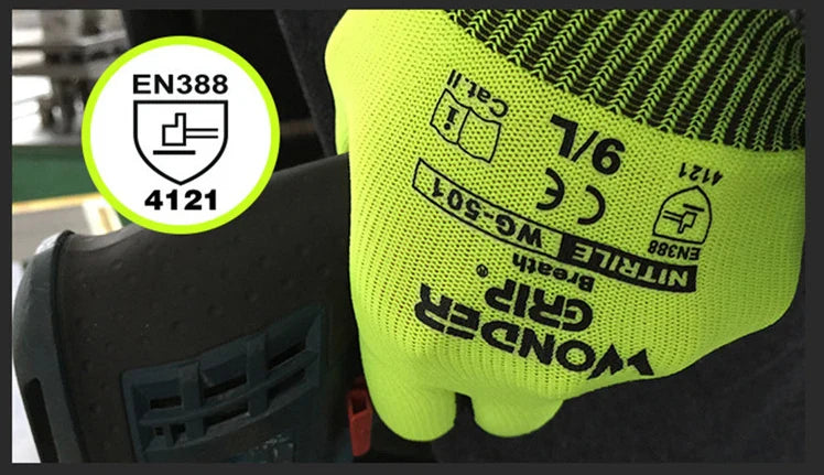 Work Gloves with Wonder Grip – Non-Slip Gardening and Craft Gloves for Secure Hold