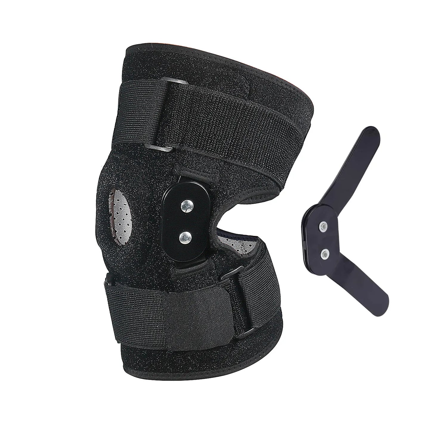 Supportive Knee Brace with Reinforced Hinges for Stability