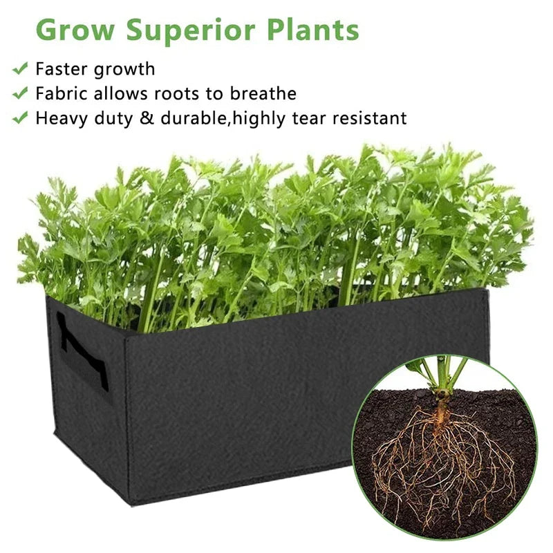 Foldable Felt Storage Box for Plants – Practical Plant Grow Bag with Handles for Garden and Indoor Use