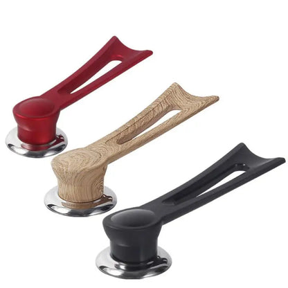 Replacement handle for pot lid – wood look with stainless steel base