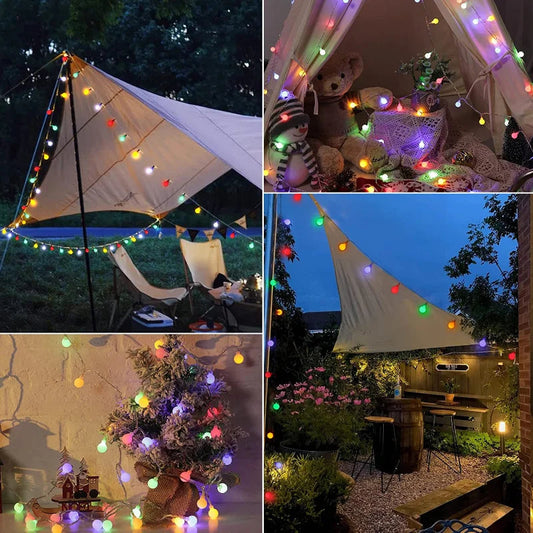 Outdoor String Lights with Solar Power for the Garden