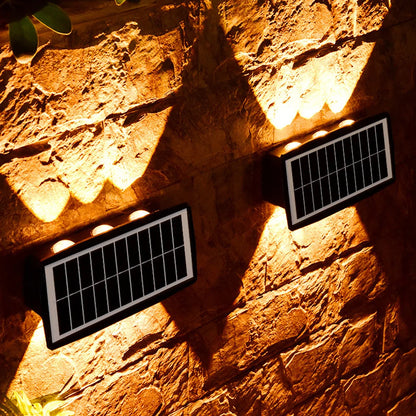 Solar LED Wall Lamp with Up & Down Effect – Modern Outdoor Lighting for Garden and Patio