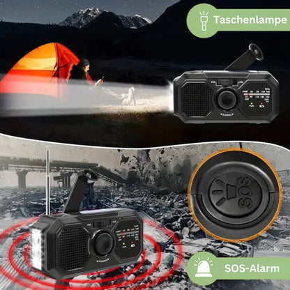 Emergency Radio with Solar Power and Hand Crank – FM/AM