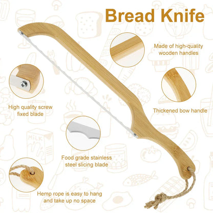 Sharp Bread Knife with Ergonomic Handle for Even Slices