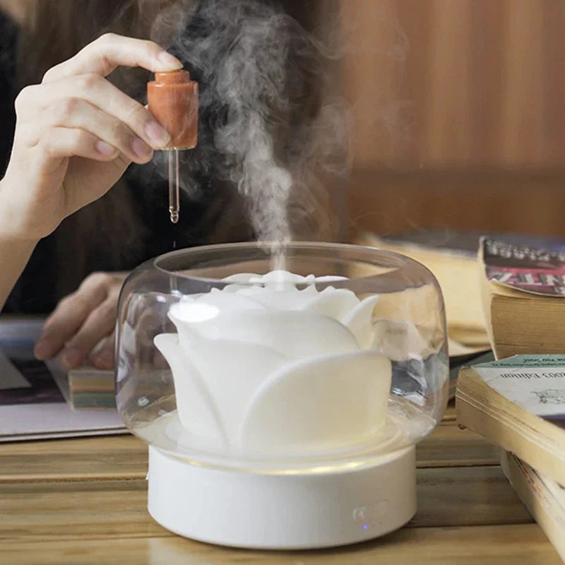 Elegant Ultrasonic Humidifier with LED – Aroma Diffuser for Pleasant Indoor Air