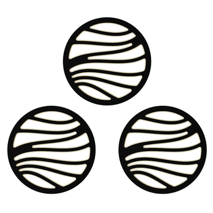 Non-Slip Silicone Coasters with Wave Pattern (Set of 6)