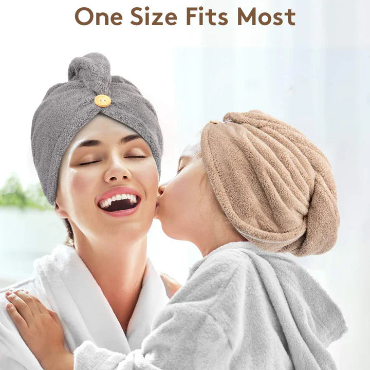 Quick-Drying Microfiber Hair Towels | 3-Piece Set