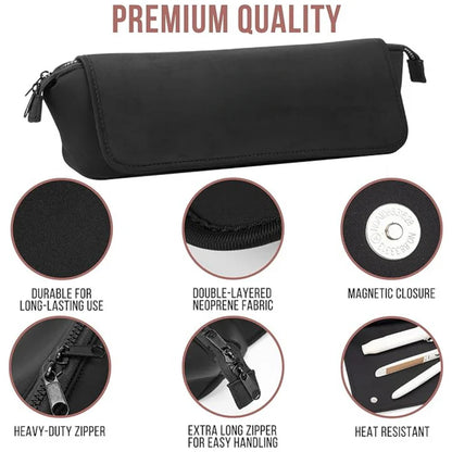 Heat-Resistant 2-in-1 Hair Tool Travel Bag with Practical Heat Mat for On-the-Go