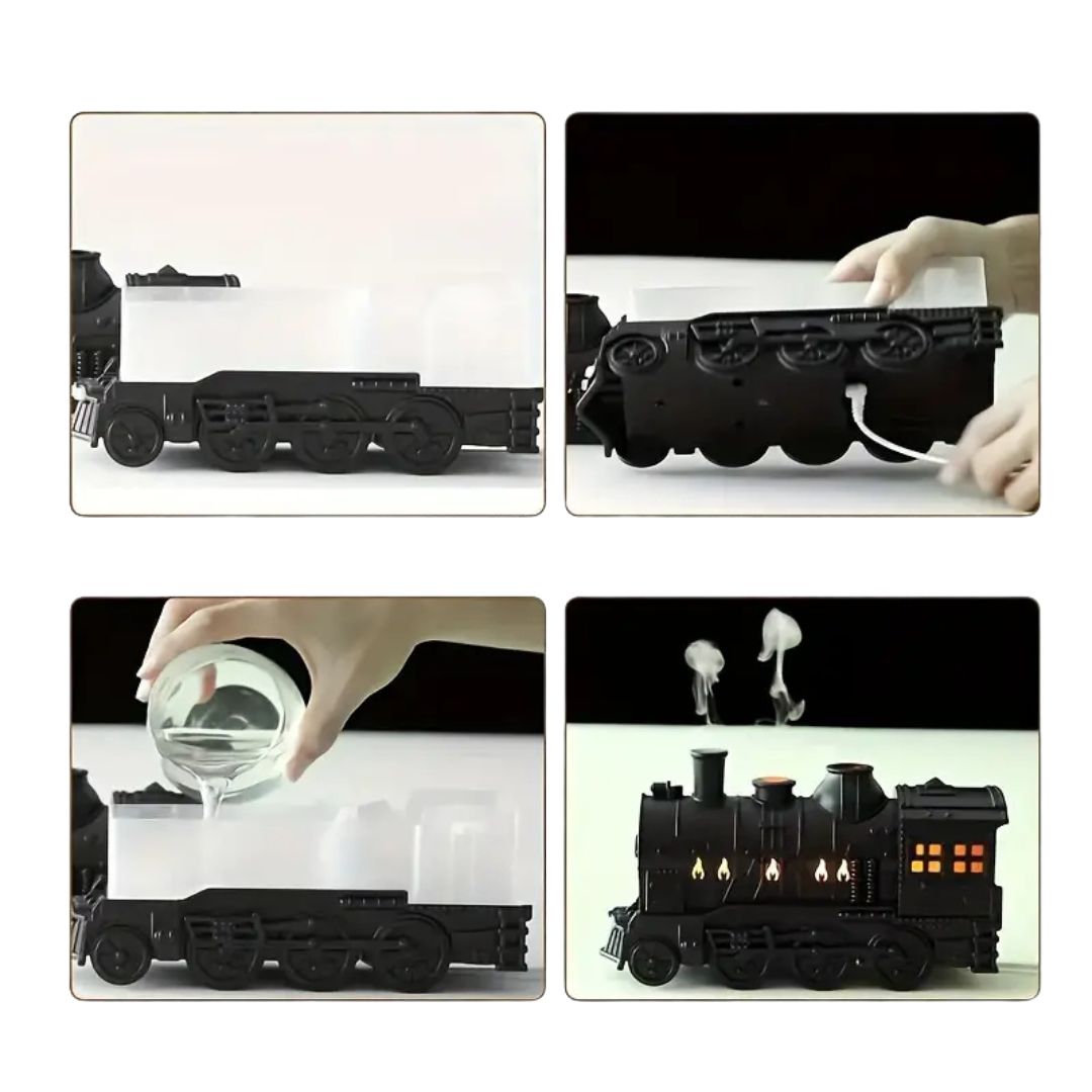 Aromatic Air Humidifier in Nostalgic Locomotive Design