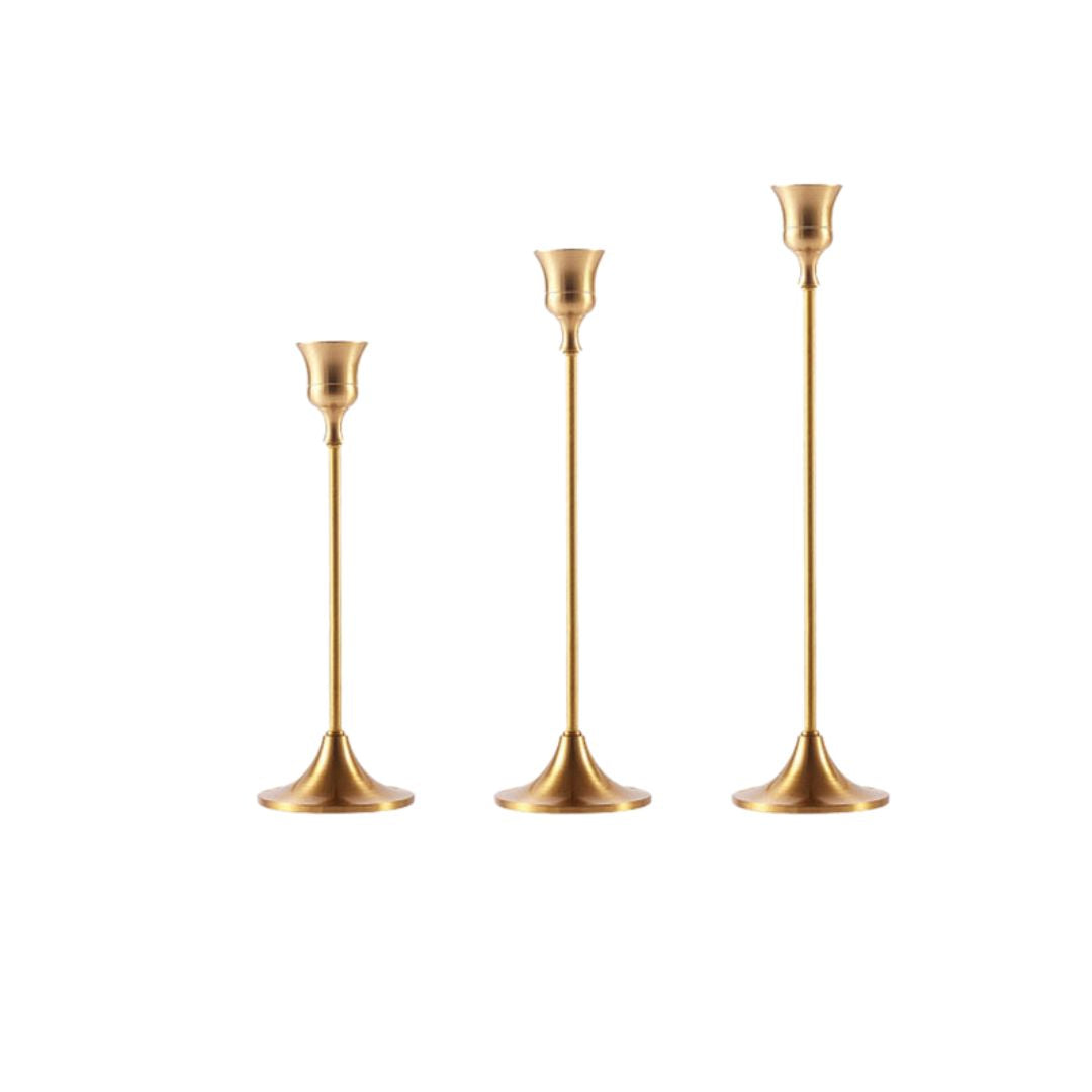 Luxurious Golden Candle Holder for an Elegant Space