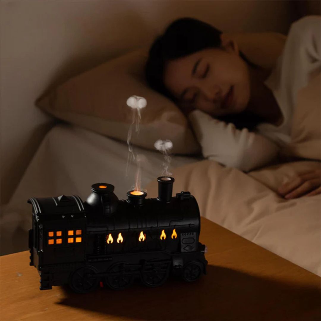 Aromatic Air Humidifier in Nostalgic Locomotive Design