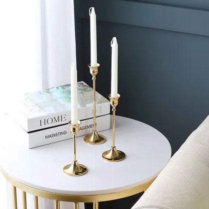 Luxurious Golden Candle Holder for an Elegant Space