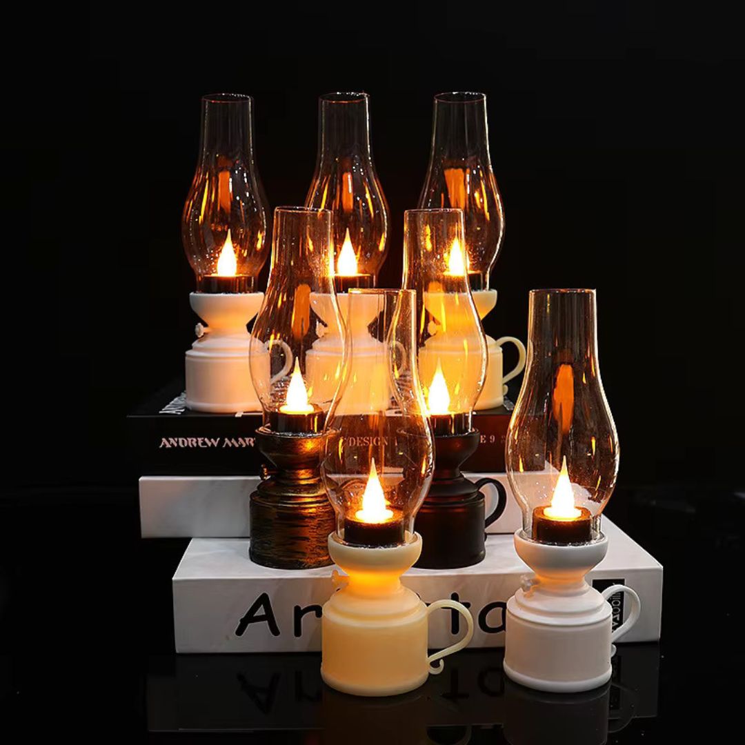 Decorative LED Oil Lamps for Indoor Use