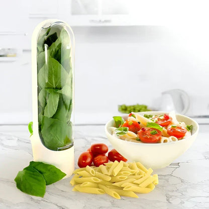Herb Storage Container with Airtight Seal – Fresh-Keeping Container for Herbs and Spices