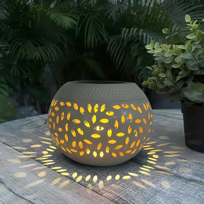 Solar Garden Lamp with Dotted Design – Perfect Lighting for Patio and Garden