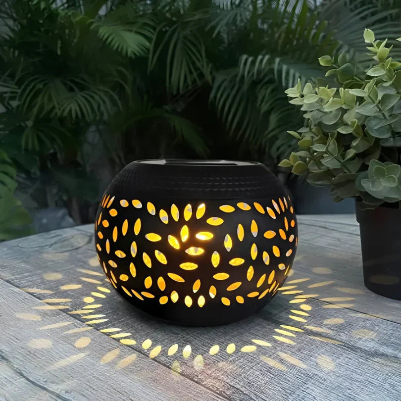 Solar Garden Lamp with Dotted Design – Perfect Lighting for Patio and Garden