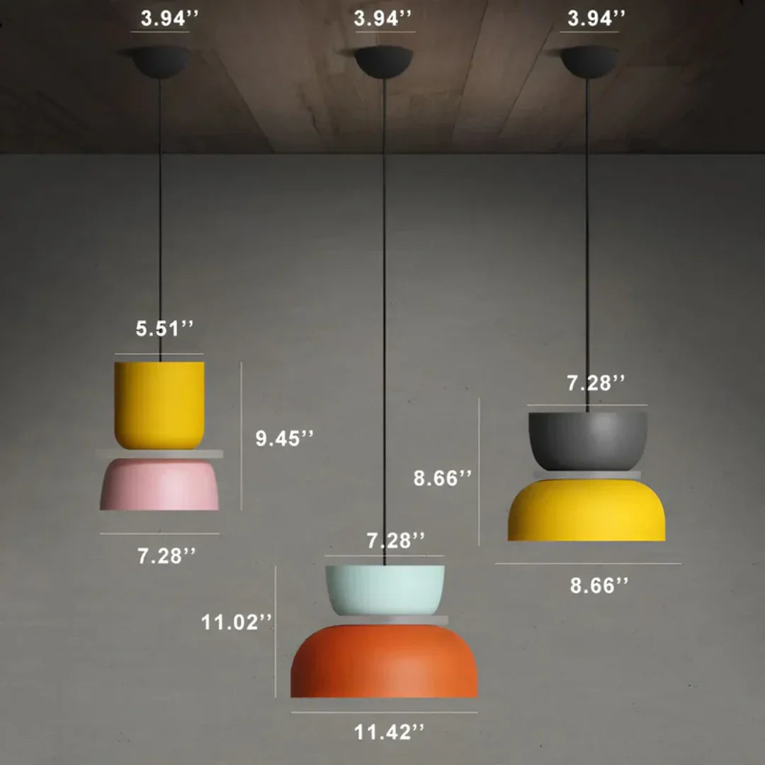 Macaron Design Pendant Light with LED Technology