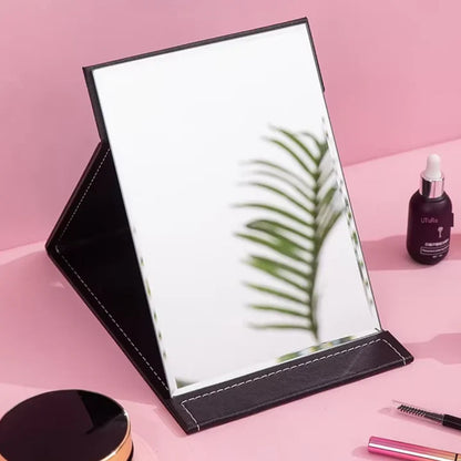 Compact Makeup Mirror with Foldable Stand Base