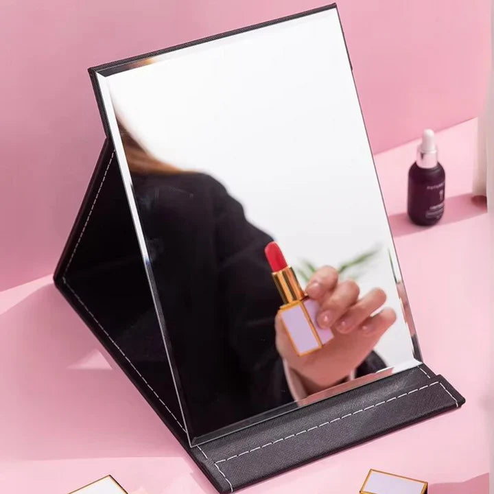 Compact Makeup Mirror with Foldable Stand Base