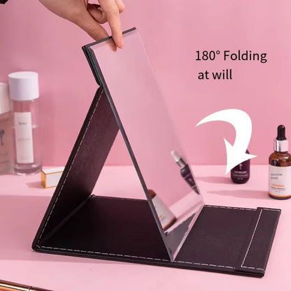 Compact Makeup Mirror with Foldable Stand Base