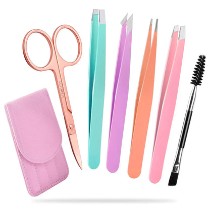 Professional Tweezer Set for Precise Eyebrow Shaping
