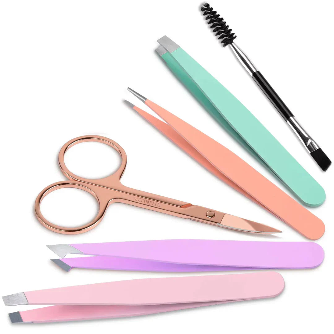 Professional Tweezer Set for Precise Eyebrow Shaping
