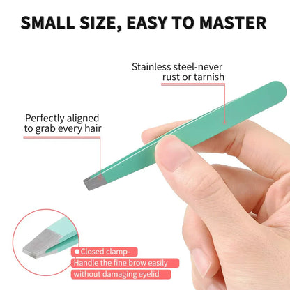 Professional Tweezer Set for Precise Eyebrow Shaping