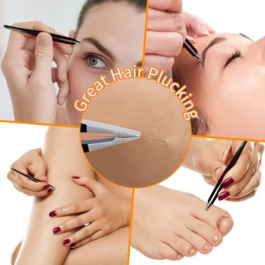 Professional Tweezer Set for Precise Eyebrow Shaping