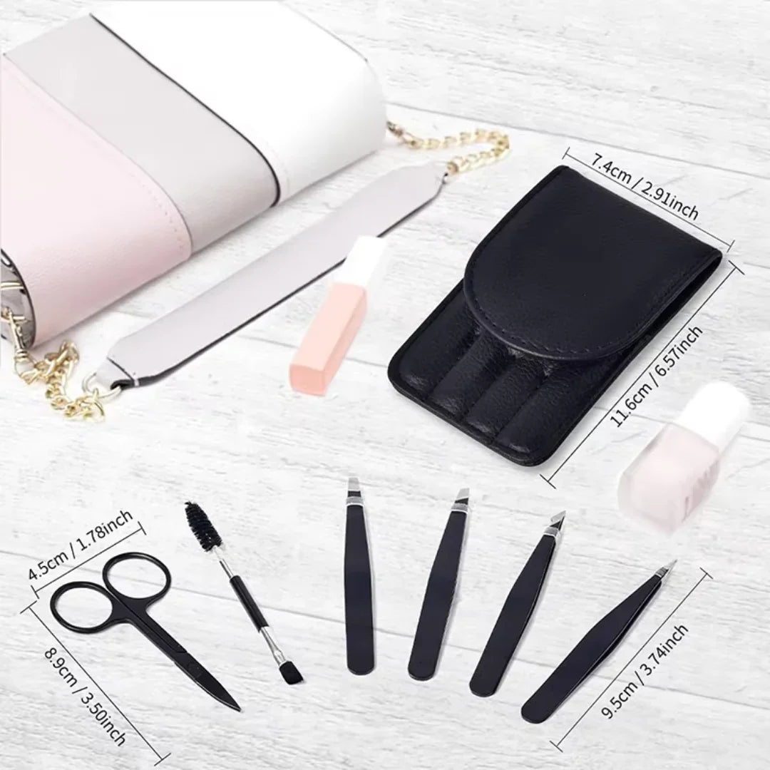 Professional Tweezer Set for Precise Eyebrow Shaping