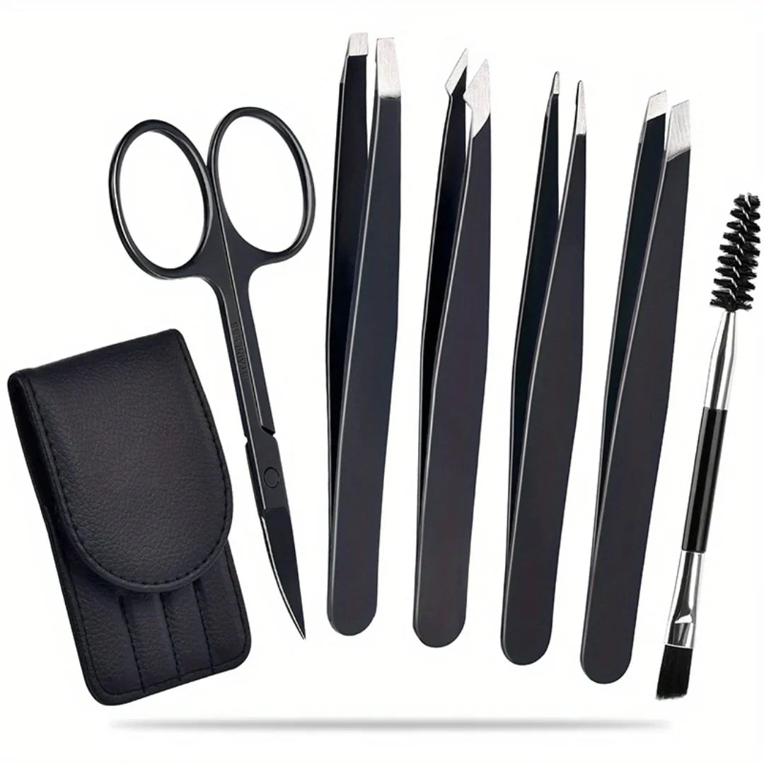 Professional Tweezer Set for Precise Eyebrow Shaping