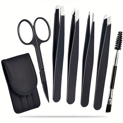 Professional Tweezer Set for Precise Eyebrow Shaping