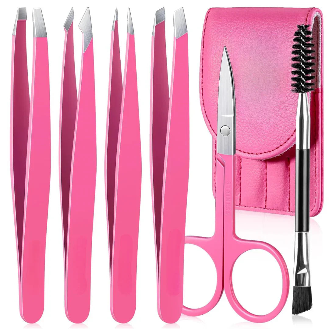 Professional Tweezer Set for Precise Eyebrow Shaping