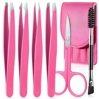 Professional Tweezer Set for Precise Eyebrow Shaping