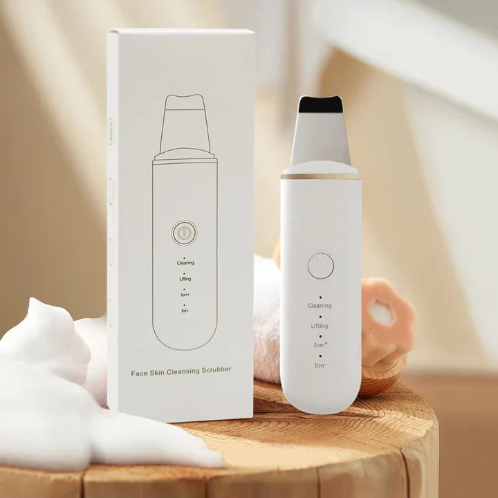 Ultrasonic Skin Scrubber for Deep Cleansing – Pore Cleaner & Facial Peeling with Ion Technology