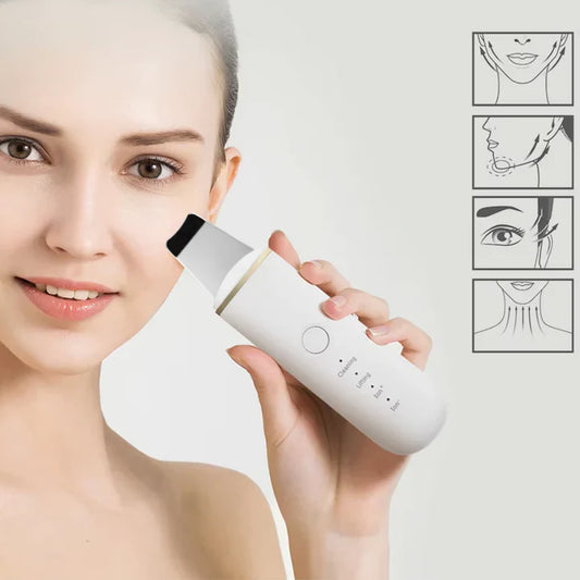 Ultrasonic Skin Scrubber for Deep Cleansing – Pore Cleaner & Facial Peeling with Ion Technology